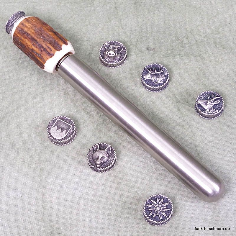 Trachtenflachmann Kappe Hubertushirsch