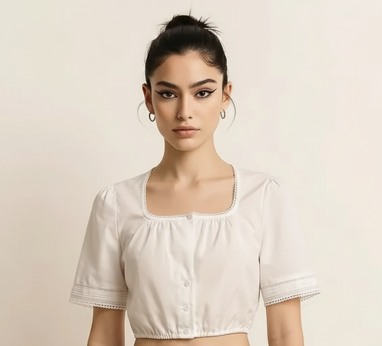 Dirndlbluse  Ärmelspitze