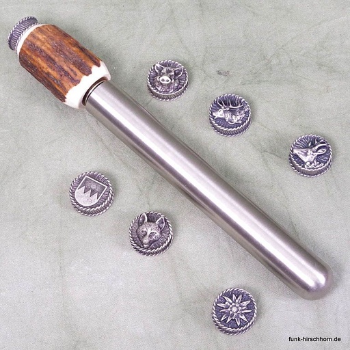 [P0023667-Natur] Trachtenflachmann Kappe Hubertushirsch